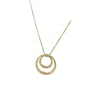 Monet golden Ring in Ring Necklace 18 inches